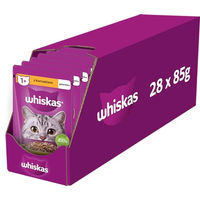Produktbild von Whiskas Adult Nassfutter für Katzen mit Huhn in Gelee, 28 x 85 g - 28 x 85 g