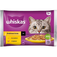 Produktbild von Whiskas Adult Nassfutter für Katzen mit Huhn und Truthahn in Sauce, 13 x 85g Beutel - 52 x 85 g