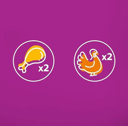 Whiskas Adult Nassfutter für Katzen mit Huhn und Truthahn in Sauce, 52x85g Beutel, ohne Farb- und Aromastoffe sowie Konservierungsstoffe - 20 x 85 g – Bild 1 von 5