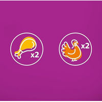 Produktbild von Whiskas Adult Nassfutter für Katzen mit Huhn und Truthahn in Sauce, 52x85g Beutel, ohne Farb- und Aromastoffe sowie Konservierungsstoffe - 20 x 85 g