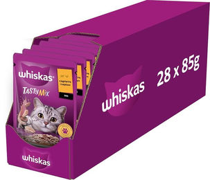 Whiskas Adult Nassfutter für Katzen mit Lamm und Pute in Sauce 28x85g - 28 x 85 g – Bild 1 von 6