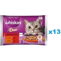 Produktbild von Whiskas Adult Nassfutter für Katzen mit Rind, Geflügel, Lamm und Ente in Gelee 52x85g - 52 x 85 g