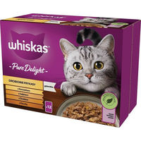 Produktbild von Whiskas Adult Nassfutter Geflügel Mix Stückchen in Gelee für ausgewachsene Katzen 12x85g - 12 x 85 g