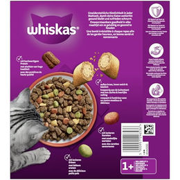 Whiskas Adult Trockenfutter für ausgewachsene Katzen mit Rind 5 x 800g ohne Farb- und Aromastoffe - 5 x 800 g – Bild 1 von 4
