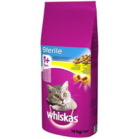 Produktbild von Whiskas Adult Trockenfutter für kastrierte Katzen mit Huhn 14 kg - 14 kg