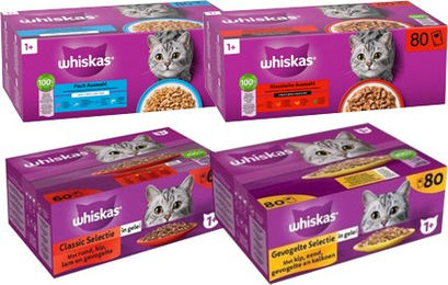 Whiskas Classic Katzenfutter Adult Stückchen in Gelee 60 x 85 g – Bild 1 von 3