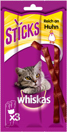 Produktbild von Whiskas Crunchy Sticks Huhn Leckerli für Katzen 18 g