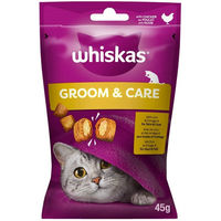 Produktbild von Whiskas Groom & Care Leckerlis mit Huhn für Katzen Adult 8 x 45 g - 8 x 45 g