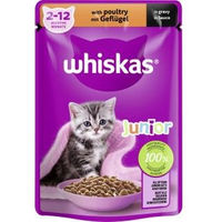 Produktbild von Whiskas Junior Kitten Geflügel Stückchen in Sauce 28 x 85 g - 28 x 85 g