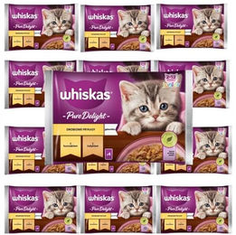 Whiskas Junior Kitten Nassfutter Geflügel Huhn und Truthahn Stückchen in Gelee 13x85g - 52 x 85 g – Bild 1 von 3
