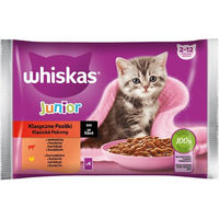 Produktbild von Whiskas Junior Kitten Nassfutter Stückchen in Sauce mit Rind und Huhn 340g - 20 x 85 g