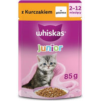 Produktbild von Whiskas Junior Nassfutter für Kätzchen mit Huhn in Gelee 85 g