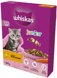 Whiskas Junior Trockenfutter Huhn für Kätzchen 300 g ohne künstliche Zusatzstoffe - 2 x 300 g – Bild 1 von 7