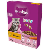 Produktbild von Whiskas Junior Trockenfutter Huhn für Kätzchen 300 g ohne künstliche Zusatzstoffe - 2 x 300 g