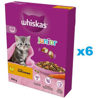 Produktbild von Whiskas Junior Trockenfutter Huhn für Kätzchen 6x300 g - 6 x 300 g