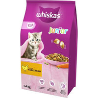 Produktbild von Whiskas Junior Trockenfutter Huhn für Kitten 1,4 kg ohne Farb- und Aromastoffe - 2 x 1,4 kg