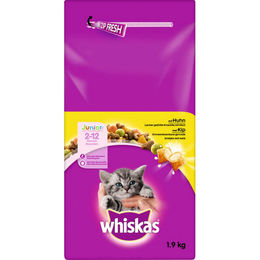 Whiskas Junior Trockenfutter Huhn für Kitten 1,9 kg - 1900 g – Bild 1 von 12