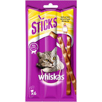 Produktbild von Whiskas Katzen-Leckerli Sticks Huhn für alle Altersstufen 14 x 6 Stück 504g - 14 x 36 g