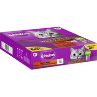 Produktbild von Whiskas Katzen Nassfutter Adult Klassische Auswahl Stückchen in Gelee Multipack 60 x 85g - 60 x 85 g