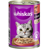 Produktbild von Whiskas Katzen Nassfutter Adult Rind in Sauce 12 x 400 g - 12 x 400 g
