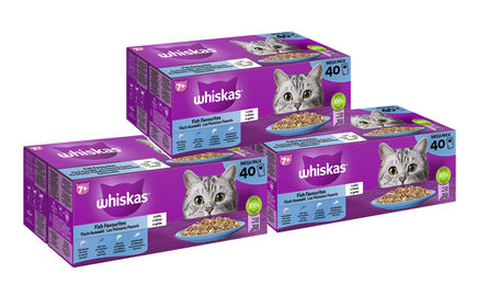 Whiskas Katzen Nassfutter Fisch Auswahl in Gelee 120x85g – Bild 1 von 3