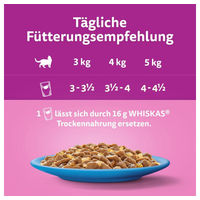 Produktbild von Whiskas Katzen Nassfutter Fisch Stückchen in Gelee für alle Altersstufen 40 x 85g