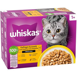 Whiskas Katzen Nassfutter Geflügel Auswahl Stückchen in Sauce Adult 48 x 85g Beutel - 48 x 85 g – Bild 1 von 10