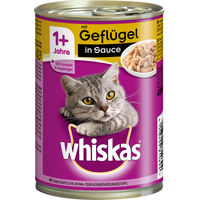 Produktbild von Whiskas Katzen Nassfutter Geflügel Stückchen in Sauce Adult 12 x 400 g - 12 x 400 g