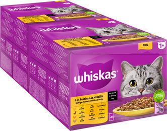 Whiskas Katzen Nassfutter Geflügel Stückchen in Sauce Adult 48 x 85g Portionsbeutel - 24 x 85 g – Bild 1 von 7
