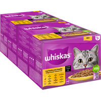 Produktbild von Whiskas Katzen Nassfutter Geflügel Stückchen in Sauce Adult 48 x 85g Portionsbeutel - 24 x 85 g