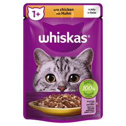 Produktbild von Whiskas Katzen Nassfutter Huhn in Gelee für Adult Katzen 28 x 85 g - 28 x 85 g