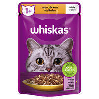 Produktbild von Whiskas Katzen Nassfutter Huhn in Gelee für Adult Katzen 28 x 85 g - 28 x 85 g