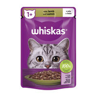 Produktbild von Whiskas Katzen Nassfutter Lamm in Gelee für Adult Katzen 28 x 85 g - 28 x 85 g