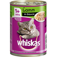 Produktbild von Whiskas Katzen Nassfutter Lamm Stückchen in Sauce für Adult 12x400g