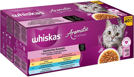 Whiskas Katzen Nassfutter Stückchen in Sauce Fisch Auswahl für erwachsene Katzen 40 x 85 g - 40 x 85 g – Bild 1 von 5