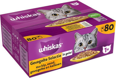 Whiskas Katzenfutter Adult Fisch Auswahl Stückchen in Gelee 80 x 85 g – Bild 1 von 2