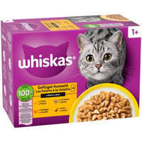Produktbild von Whiskas Katzenfutter Geflügel Stückchen in Sauce Adult 12 x 85 g Multipack - 12 x 85 g