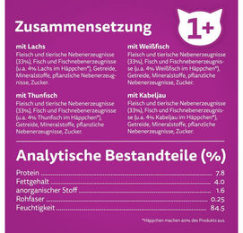 Whiskas Katzenfutter Nassfutter Fisch Auswahl in Gelee für alle Altersstufen 120 x 85g – Bild 1 von 2