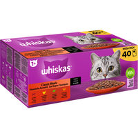 Produktbild von Whiskas Katzenfutter Stückchen in Sauce für erwachsene Katzen Multipack 40 x 85g - 40 x 85 g