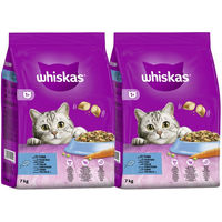 Produktbild von Whiskas Katzenfutter Trockenfutter Thunfisch für erwachsene Katzen 2 x 7kg ohne Farb- und Aromastoffe