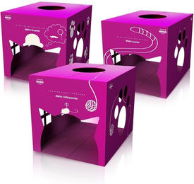 Produktbild von Whiskas Katzenhöhle aus Pappe in Lila 300g