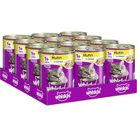 Produktbild von Whiskas Katzennassfutter Adult Huhn Stückchen in Gelee 12x400g - 12 x 400 g