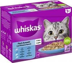 Whiskas Katzennassfutter Fisch Auswahl Stückchen in Gelee für ausgewachsene Katzen 12 x 85 g - 12 x 85 g – Bild 1 von 12