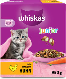Produktbild von Whiskas Kitten Trockenfutter mit Huhn 950 g - 950 g