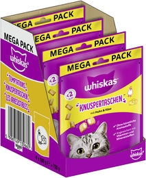 Whiskas Knuspertaschen Katzensnacks Huhn und Käse für erwachsene Katzen 4x180g – Bild 1 von 13