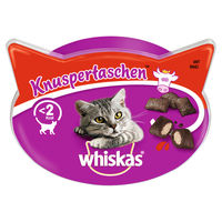 Produktbild von Whiskas Knuspertaschen Rind Leckerli für Katzen 60 g 8 Stück - 8 x 60 g