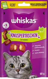 Whiskas Knuspertaschen Truthahn und Pute Katzensnack für erwachsene Katzen 12 x 60 g - 6 x 60 g – Bild 1 von 5