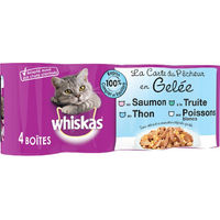 Produktbild von Whiskas La Carte Katzen Nassfutter Adult Fischstücke in Gelee 12 x 390 g - 12 x 390 g