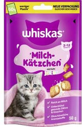 Whiskas Milch-Kätzchen Creme Huhn Kitten Leckerli ohne Farb- und Aromastoffe 50 g - 6 x 50 g – Bild 1 von 7