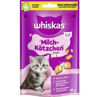Produktbild von Whiskas Milch-Kätzchen Creme Huhn Kitten Leckerli ohne Farb- und Aromastoffe 50 g - 6 x 50 g